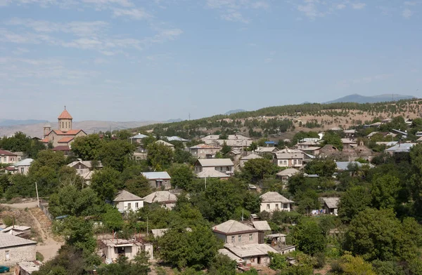 Vue Sur Ville Akhaltsikhe Ville Akhaltsikhe Est Située Sur Rivière — Photo