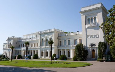 Yalta, Crimea - 11 Ağustos 2012: Livadia Sarayı Kırım '. Livadia Sarayı bir yaz geri çekilme son Russianthe İmparator Nicholas II oldu.