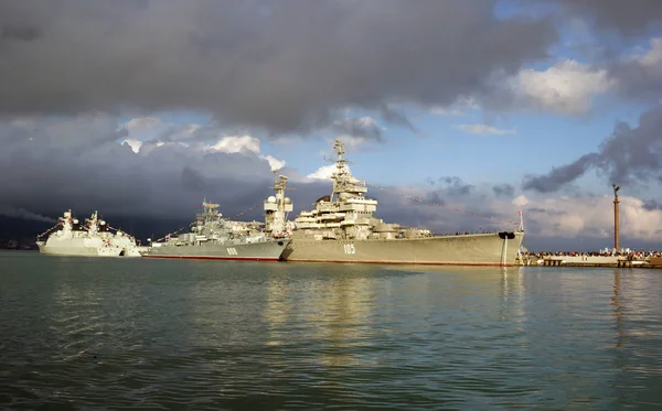 Novorossiysk Russia May 2015 Artillery Cruiser Mikhail Kutuzov Naval Ships — Stock Photo, Image