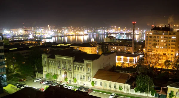 Views Novorossiysk Night Novorossiysk Major Sea Port Russia — Stock Photo, Image