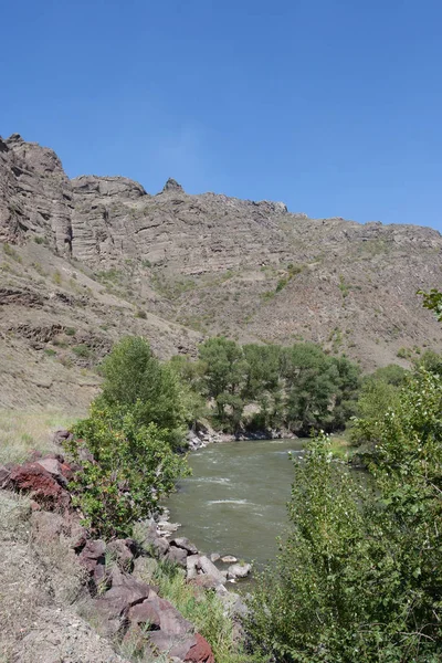 Vardzia Civarında Mtkvari Nehri Nin Üst Ulaşır Caucasus Gürcistan Cumhuriyeti — Stok fotoğraf