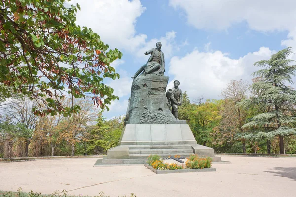 Sevastopol Crimea Ağustos 2012 1853 1856 Kırım Savaşı Kahramanı Anıt — Stok fotoğraf