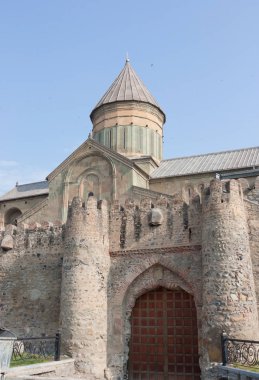 Tarihi şehir, Mtsheta, Georgia, Gürcü başkent Tbilisi northwe için içinde bulunan bir Ortodoks katedrali Svetitskhoveli Katedral olduğunu