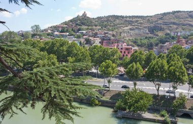 Tiflis tarihi merkezi görünümü. Gürcistan Cumhuriyeti