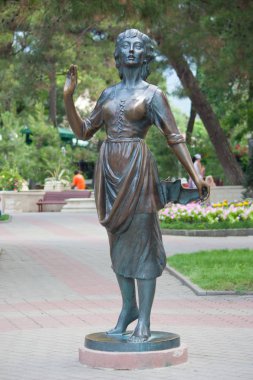 Gelendzhik, Rusya - 29 Haziran 2013: Heykel Gelendzhik sahildeki 