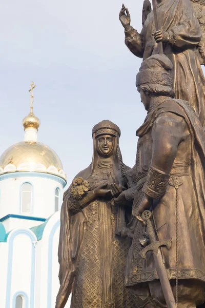 Krasnodar Russia Dicembre 2017 Monumento Santo Pio Principe Pietro Alla — Foto Stock