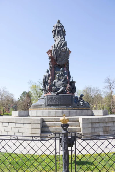 Krasnodar Rusko Dubna 2018 Pomník Císařovny Catherine Velikán Catherine Náměstí — Stock fotografie