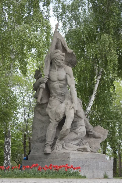 Volgograd Ryssland Maj 2011 Skulptur Komplexet Historiska Minnesmärken Mamaev Kurgan — Stockfoto