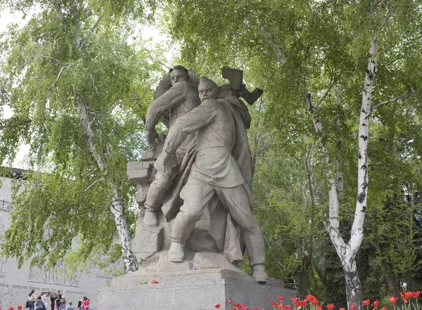 Volgograd Rusia Mayo 2011 Escultura Complejo Conmemorativo Histórico Mamaev Kurgan — Foto de Stock