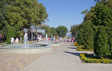 Anapa, Rusya Federasyonu - 22 Eylül 2017: şehir manzarasını Anapa çare. Anapa Karadeniz kıyısındaki Krasnodar güney bölgesinde yer alan