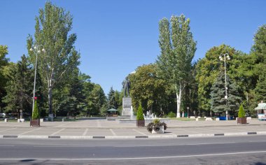 Anapa, Rusya - 5 Ağustos 2017: Vladimir Lenin Anıtı, Anapa, Krasnodar Krayı merkezinde