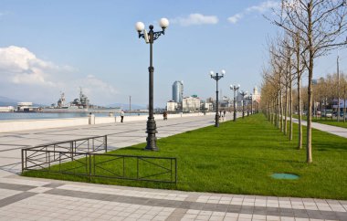 Novorossiysk, Rusya Federasyonu - 23 Nisan 2010: Amiral Serebryakov setin Novorossiysk