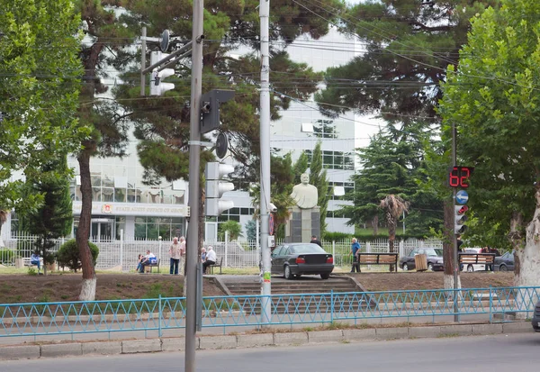 Tbilisi, Georgia - 7 Ağustos 2013: kentsel peyzaj. Tarihi bölge, Isani Tiflis. Gürcistan Cumhuriyeti