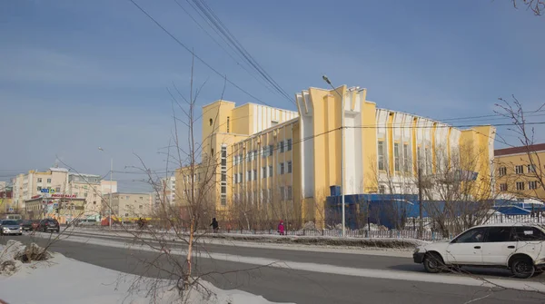 Yakutsk Rusya Mart 2019 Kışın Yakutsk Şehrinin Kentsel Manzarası — Stok fotoğraf