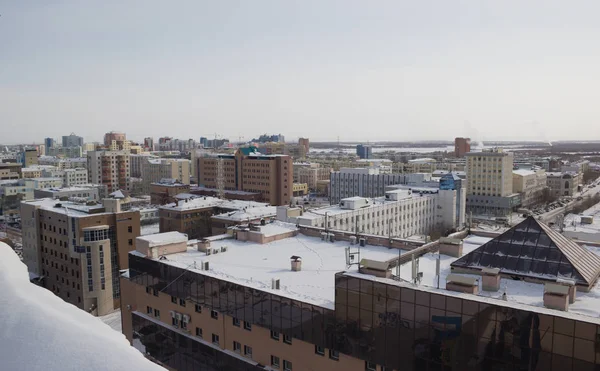 Yakutsk Russia March 2019 Urban Landscape Top View Winter City — Stockfoto