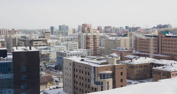 Yakutsk Russia March 2019 Urban Landscape Top View Winter City — Stockfoto