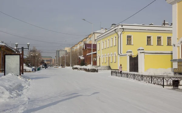 Iakoutsk Russie Mars 2019 Paysage Urbain Ville Iakoutsk Hiver — Photo