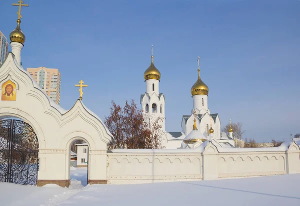 Mihail Érseki Templom Novoszibirszkben Orosz Föderáció — Stock Fotó
