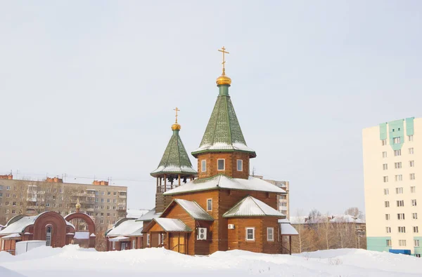 Templomban Áldott Szűz Fogadásának Tiszteletére Novoszibirszk Oroszország — Stock Fotó