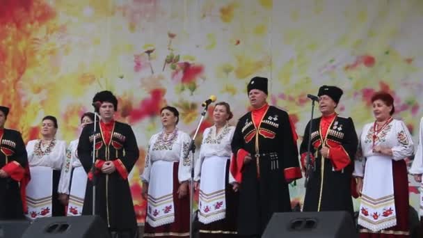 Anapa Russia September 2017 Amatir Paduan Suara Menyanyikan Lagu Pria — Stok Video