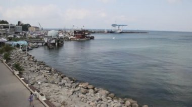 ANAPA, Rusya... 30 Temmuz 2017: Anapa 'daki Körfez manzarası. Anapa, Rusya 'nın Krasnodar bölgesinde bir tatil kentidir.