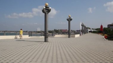 30 Temmuz 2017 'de, Anapa' daki sahil şeridi. Anapa, Rusya 'nın Krasnodar bölgesinde bir tatil kentidir.