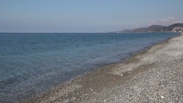 Uma Pequena Onda Praia Mar Calmo Shore Sem Pessoas — Vídeo de Stock