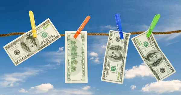 American money for rope — Stock Photo, Image