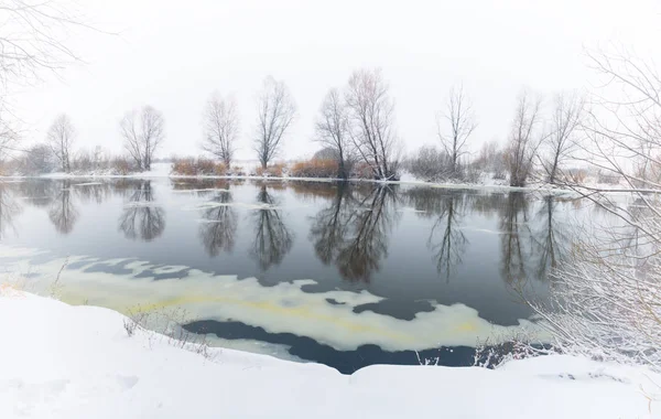 Vinterlandskap. Naturen sammansättning. — Stockfoto