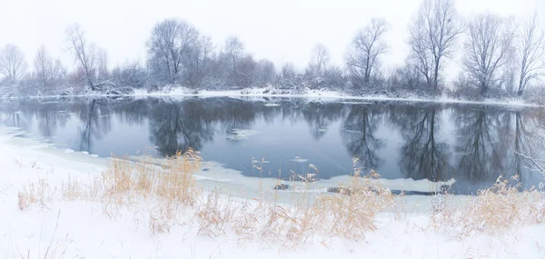 Vinter Річковий краєвид — стокове фото