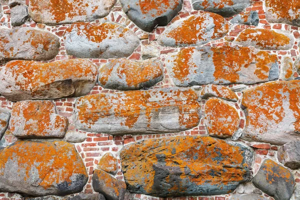 Παλιό τείχος πέτρα και τούβλο — Φωτογραφία Αρχείου