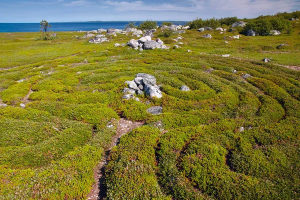 Bolşoy Zayatsky adada gizemli labirent