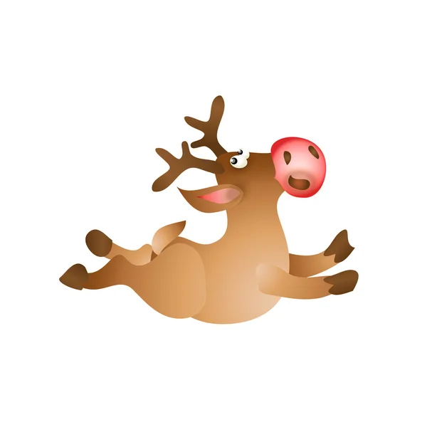 Christmas reindeer vector illustration — Stock Vector