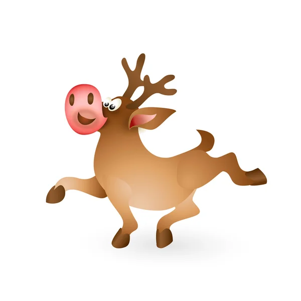 Christmas reindeer vector illustration — Stock Vector