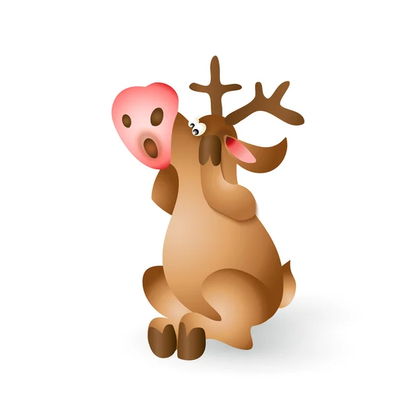 圣诞驯鹿矢量图 — 图库矢量图片