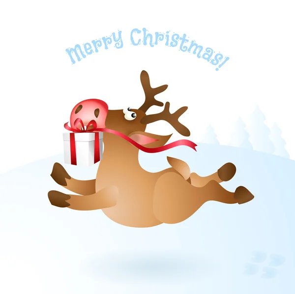 Christmas renar vektor illustration — Stock vektor