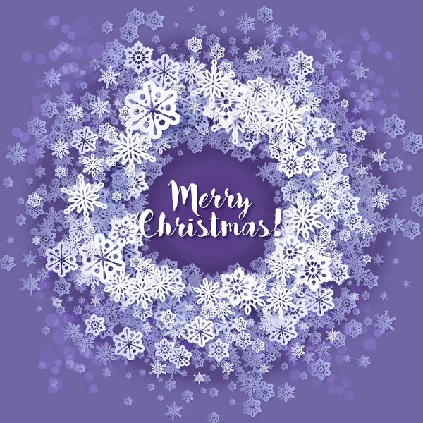 クリスマスと新しい年の青紫色の背景 — ストックベクタ