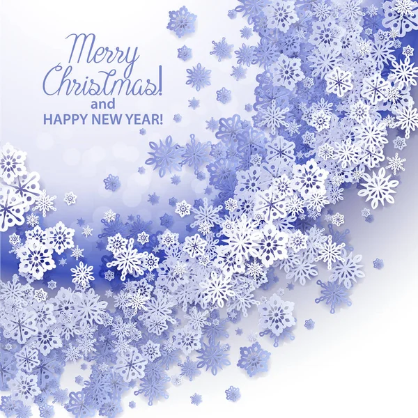 クリスマスと新しい年の青紫色の背景 — ストックベクタ