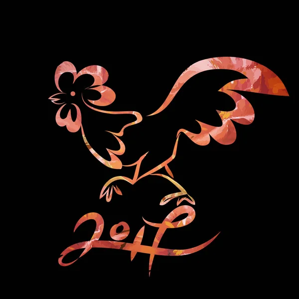 Rooster chinese new year design graphic — Stock Vector