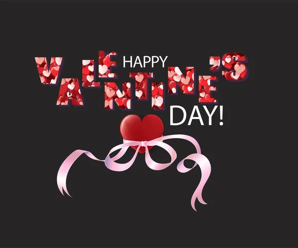 Tarjeta vectorial Feliz Día de San Valentín. — Vector de stock