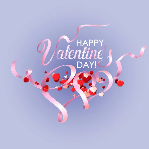 Happy Valentines day vector card. — Stock Vector