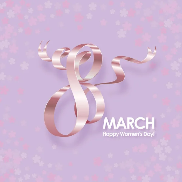 March 8 greeting card. — Stock Vector