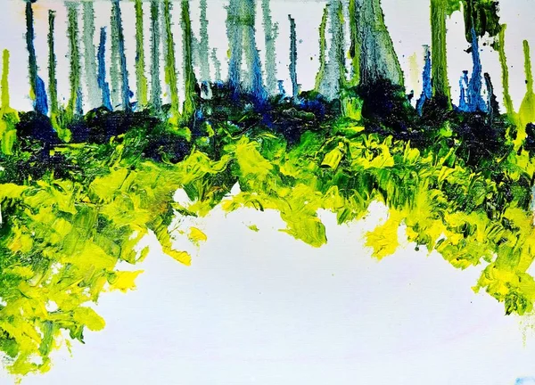 Абстрактна барвиста зелена літня лісова смуга — стокове фото