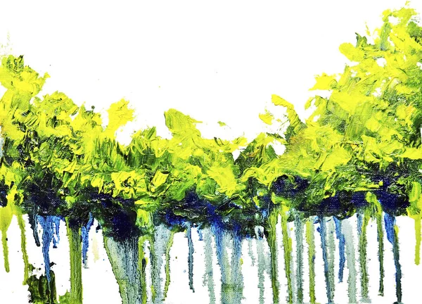 Abstrakta färgstarka gröna sommaren skog strip — Stockfoto