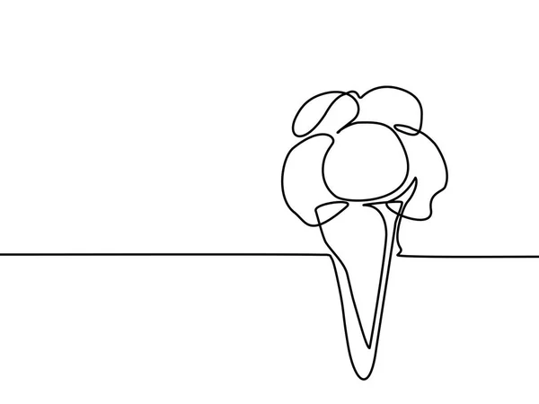 Морозиво у вафельній чашці з вишнею . — стоковий вектор