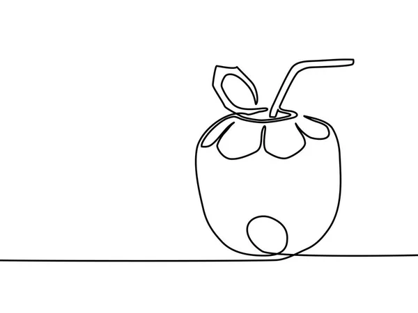 Boisson à l'eau de coco — Image vectorielle