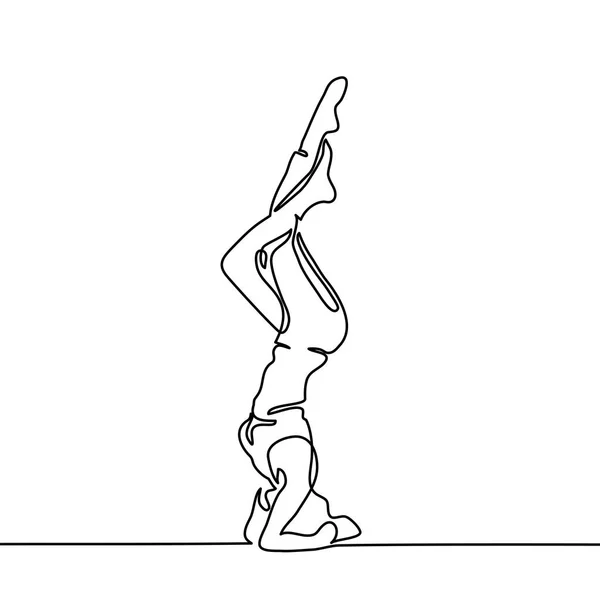 Γυναίκα που κάνει άσκηση στη yoga πόζα — Διανυσματικό Αρχείο