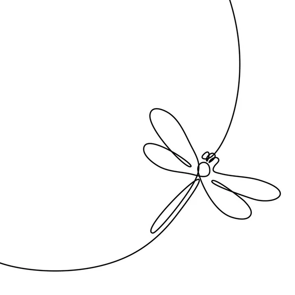 Logotipo libélula voadora —  Vetores de Stock