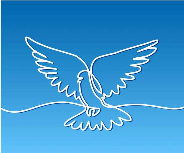 Logo de la paloma voladora — Archivo Imágenes Vectoriales