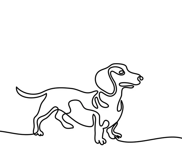 Perro saltando y jugando — Vector de stock